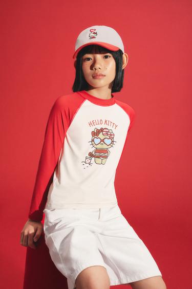 ハローキティ©サンリオスイミングTシャツレッドZaraのハローキティ©サンリオスイミングTシャツ - レッド 