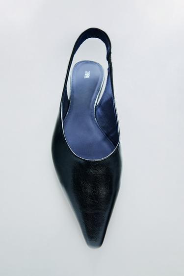 BAILARINA DESTALONADA PUNTA - Negro de Zara