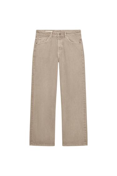 JEANS DENIM TRF RELAXED TIRO MEDIO - Rosa lavado de Zara