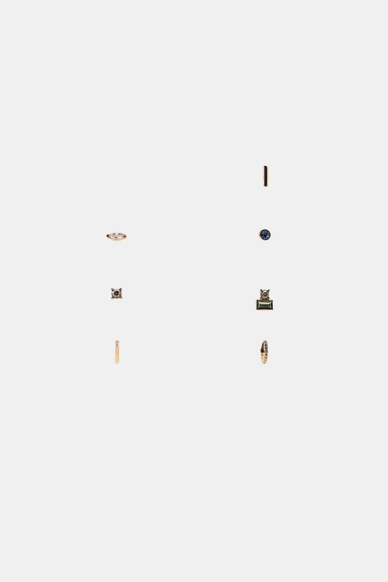 LOT DE 7 MINI BOUCLES D’OREILLES BRILLANT - Multicolore de Zara - Image 3