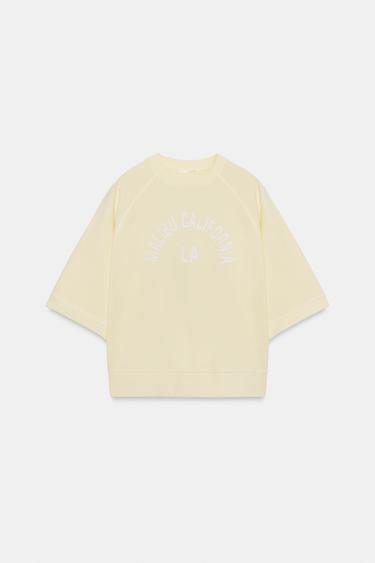 SLOGAN SWEATSHIRT - Yellow by Zara - Image 5