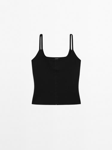 Zara Fitted corset top - Black