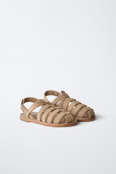 RIEMCHENSANDALE AUS LEDER - Braun von Zara