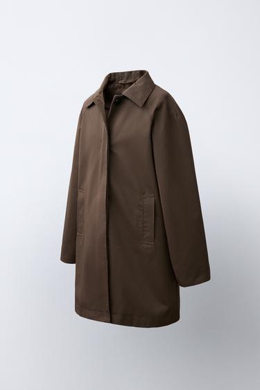 TRENCH MANGA RANGLÁN - Marrón de Zara