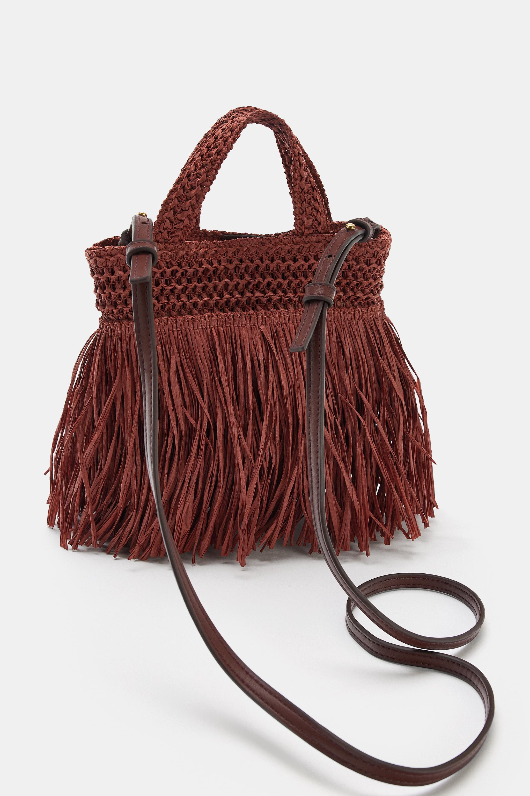 Женские сумки Zara FRINGED MINI HANDBAG — фото 3