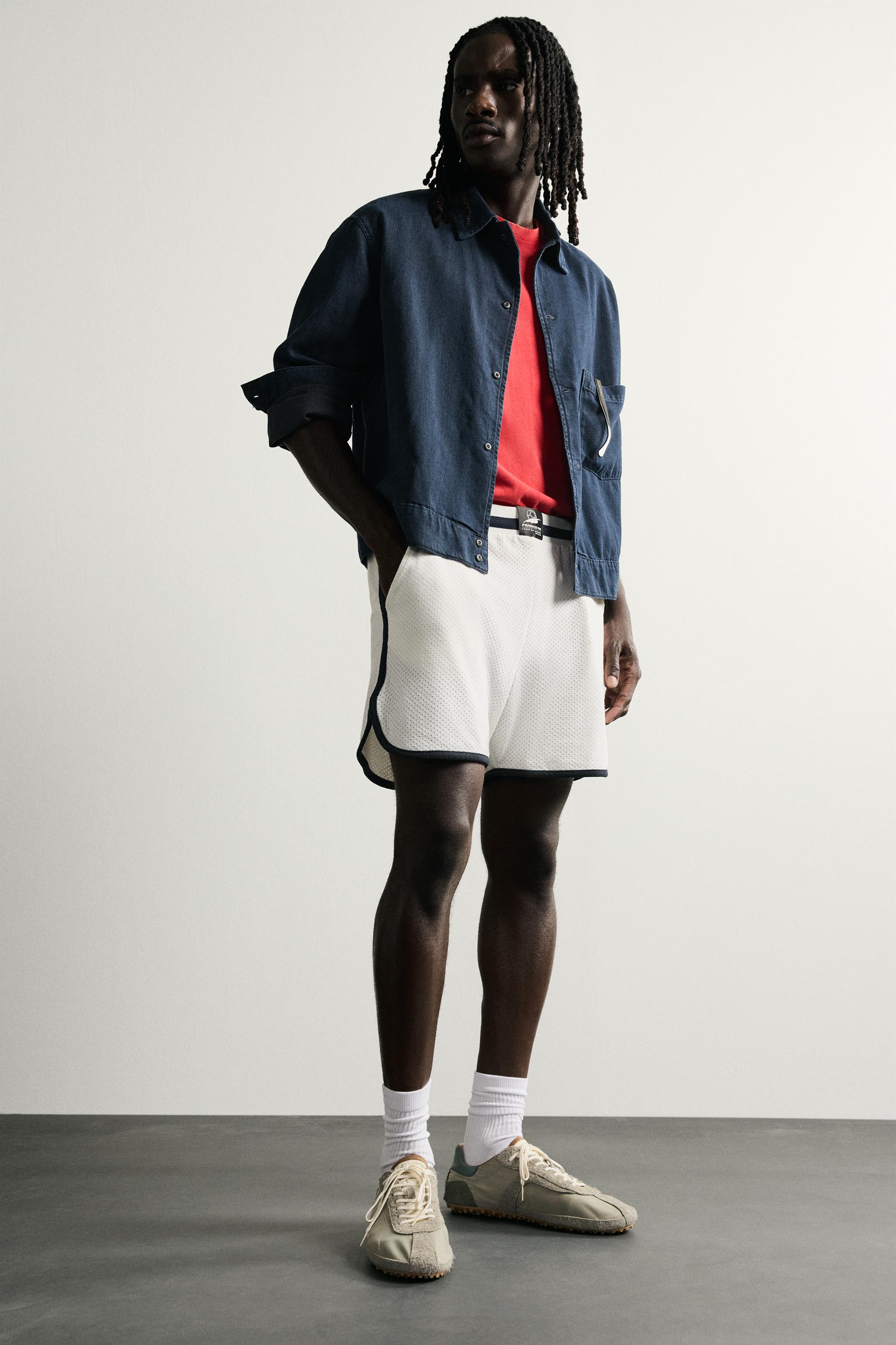 Мужские шорты Zara FRANCE 98 FIFA WORLD CUP™ FIFA CLASSICS CONTRAST SHORTS — фото 7