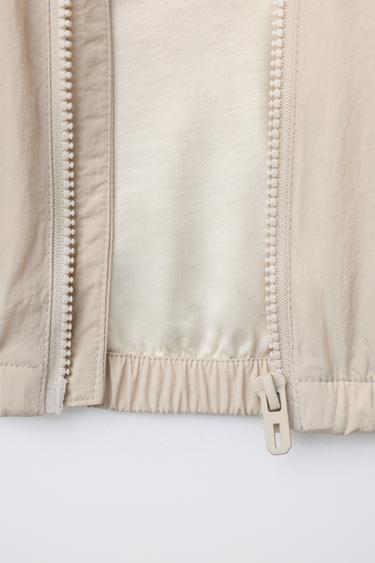 LIGHTWEIGHT COLOUR BLOCK WATER-REPELLENT RAINCOAT - Beige by Zara - Image 4