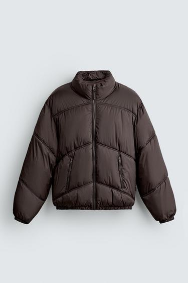 CAZADORA ACOLCHADA BOLSILLOS - Marrón de Zara
