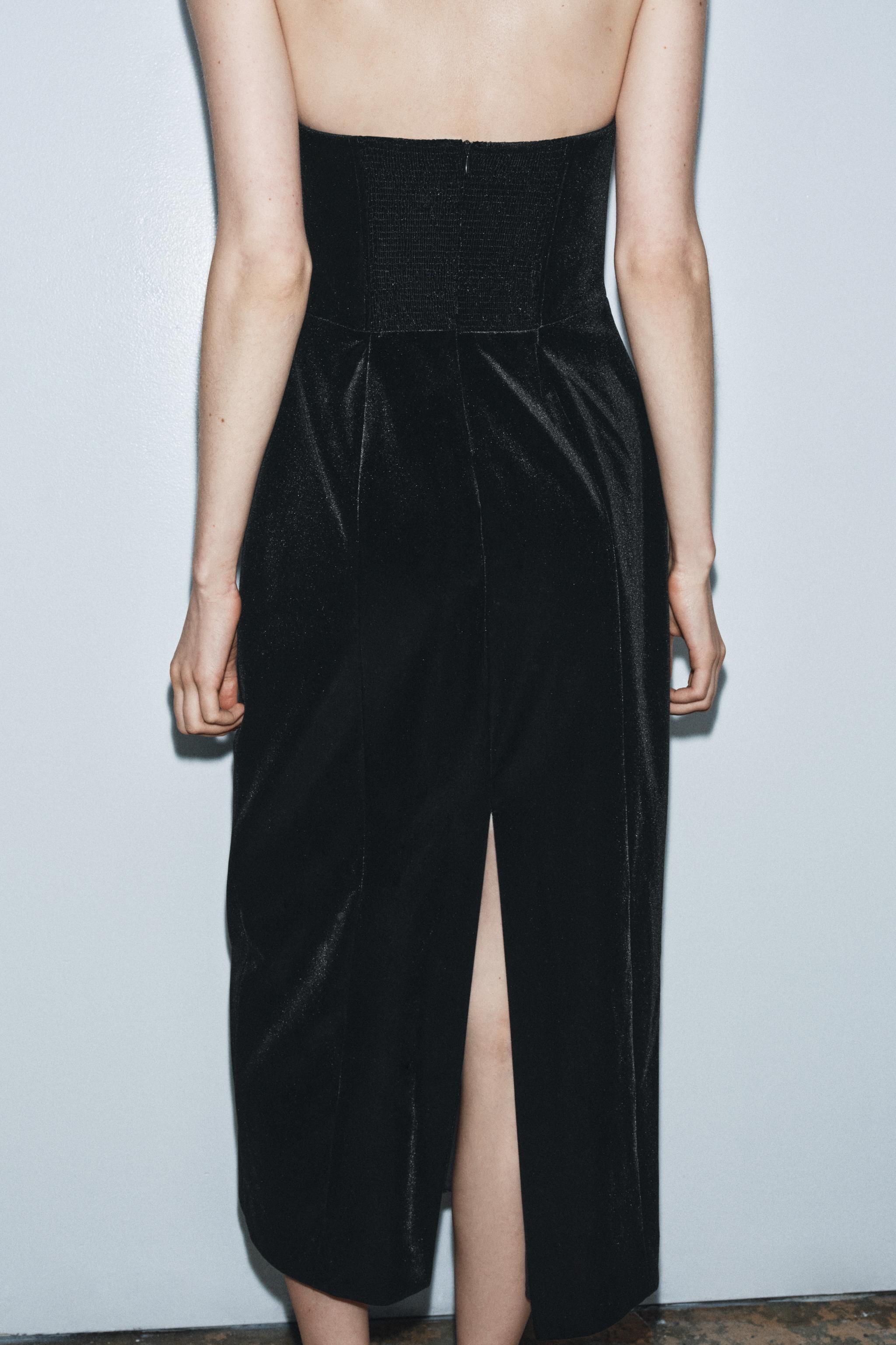 ZW COLLECTION LIMITED EDITION VELVET BUSTIER DRESS