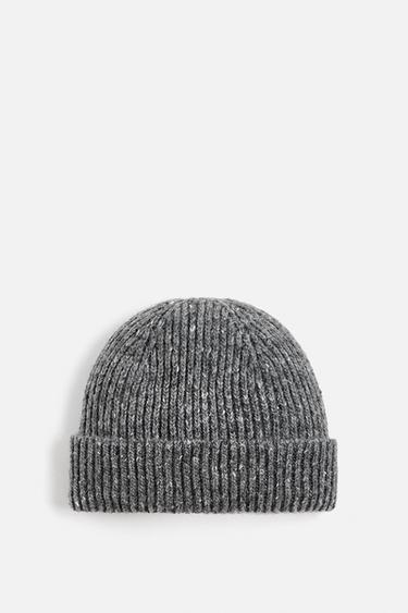 SHORT STRUCTURED BEANIE - Grey by Zara