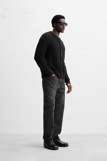 TEXTURED CARDIGAN - Black by Zara - Image 3