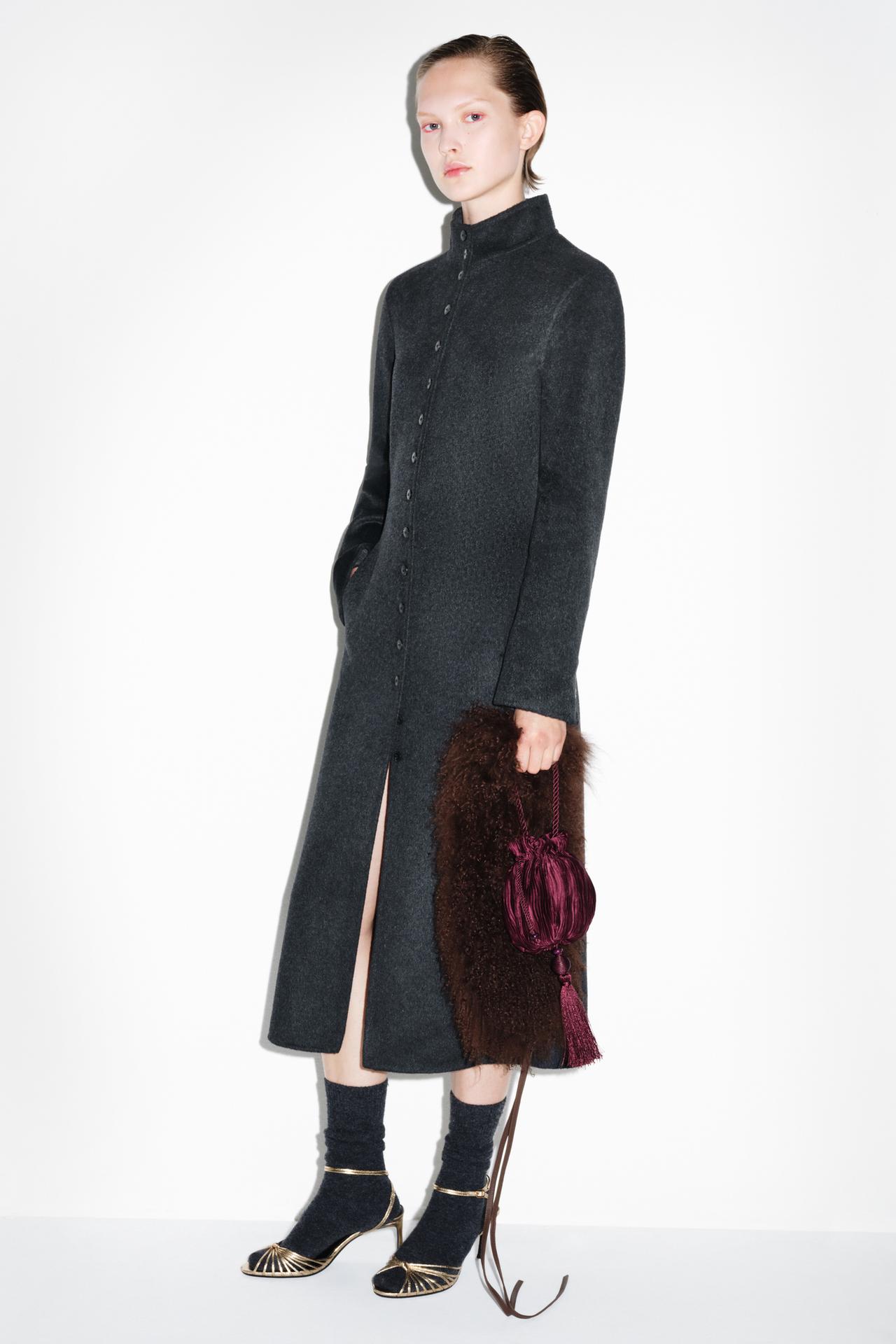 Длинное пальто из шерсти — ZW COLLECTION
