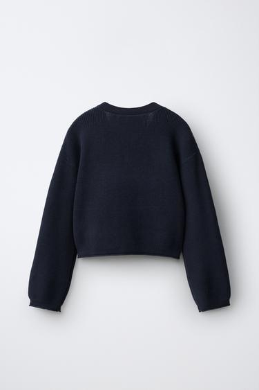V-NECK KNIT JUMPER — navy 2