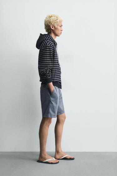 SHORT EN TWILL COUPE DÉCONTRACTÉE - Bleu clair de Zara - Image 3