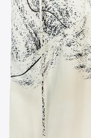 ZW COLLECTION PRINTED MIDI DRESS - Ecru / Black by Zara - Image 5