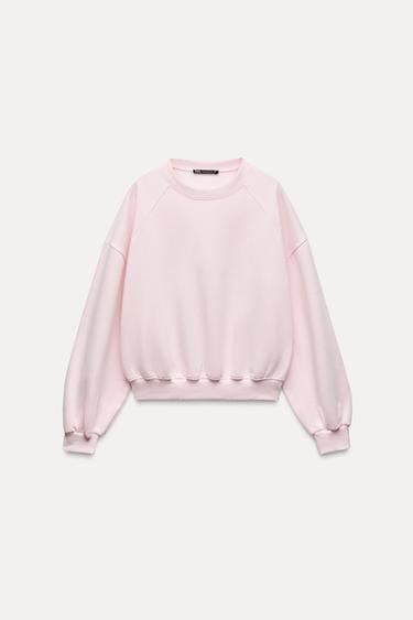 BASIC PLUSH SWEATSHIRT - Pastel pink by Zara - Image 4