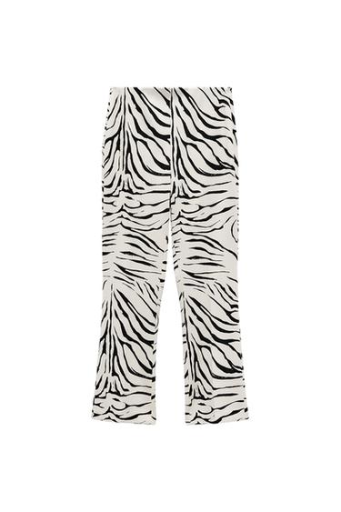 MINI FLARE PRINTED TROUSERS