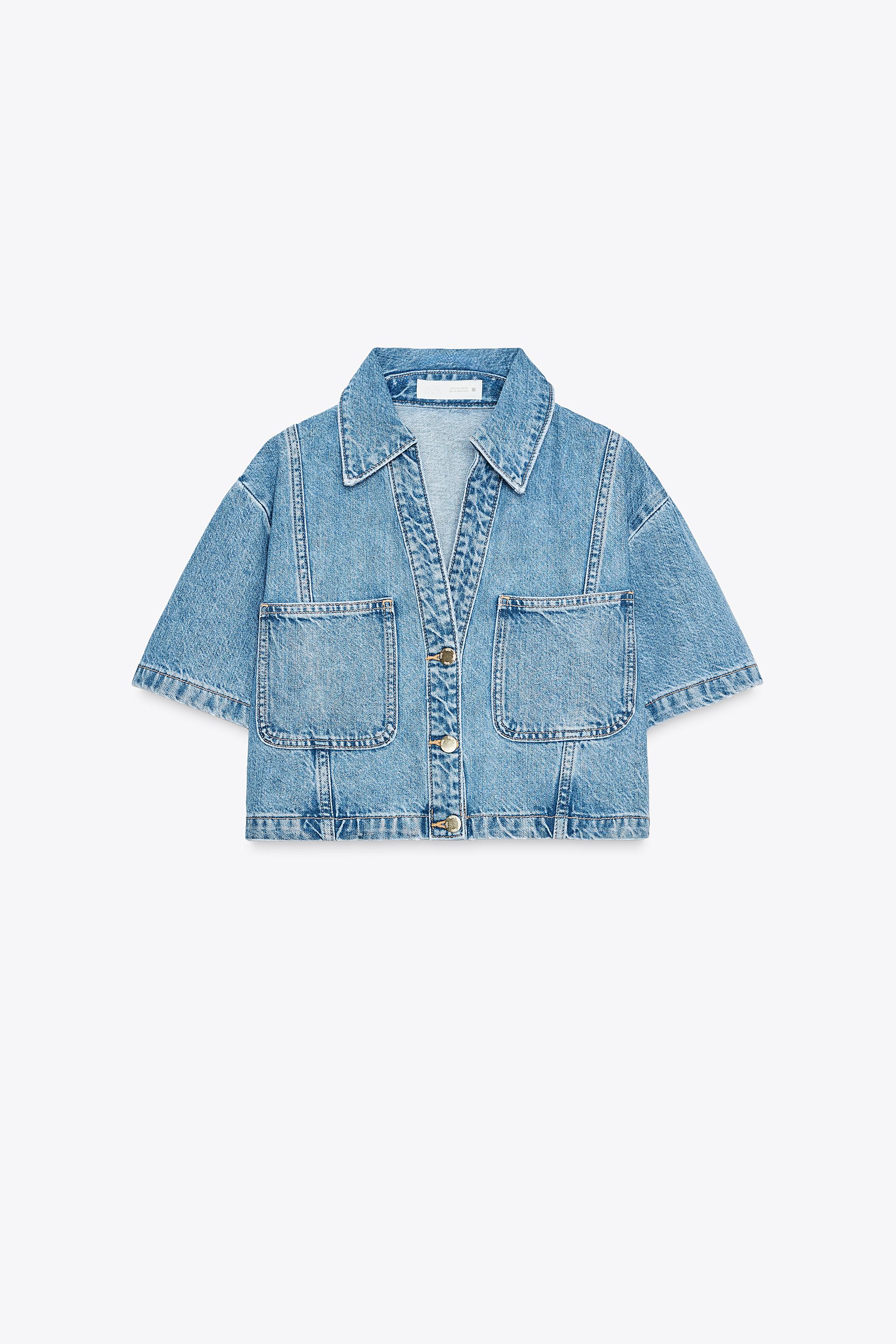 【2025年】高評価レビューアイテム特集 | Mid-blue - SHIRT CROP DENIM Z1975 ZARA States United ギター