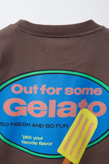 ICE CREAM PRINT T-SHIRT - Brown by Zara - Image 2