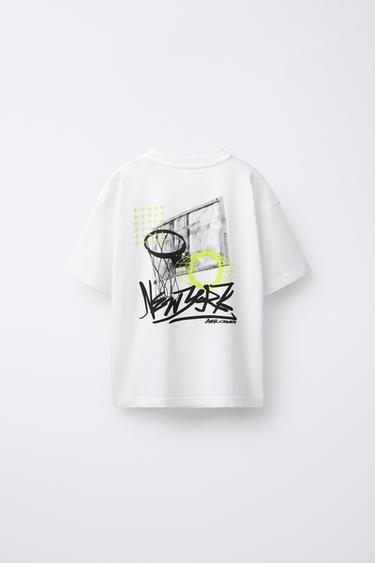 T-SHIRT IMPRIMÉ - Blanc de Zara - Image 1