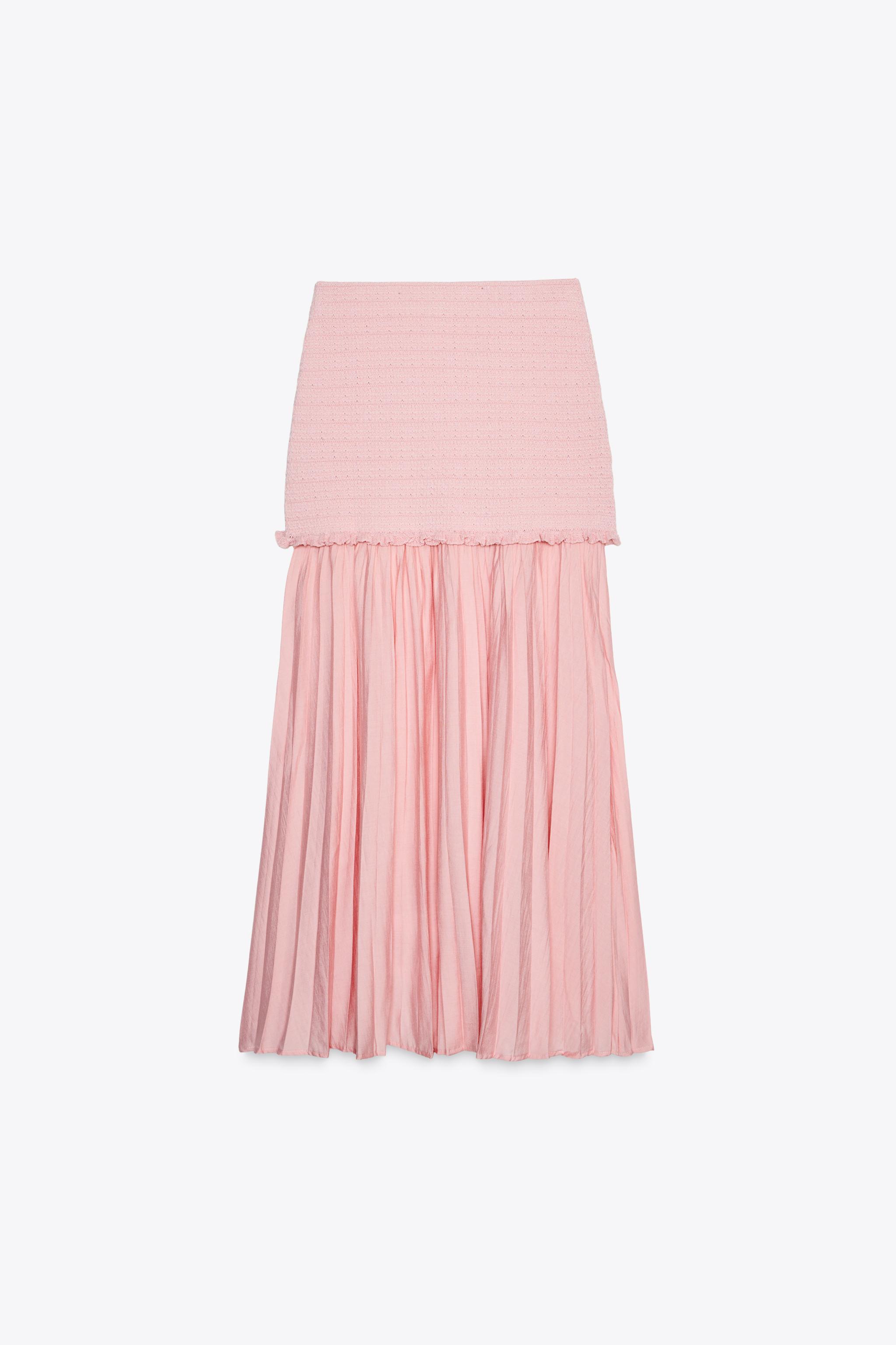 JUPE EN MAILLE MATIÈRES VARIÉES