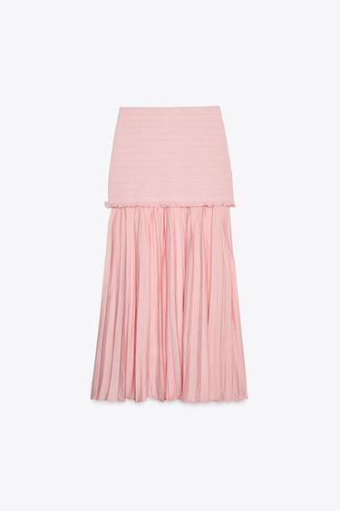 JUPE EN MAILLE EN MATIÈRES VARIÉES - Rose de Zara - Image 5