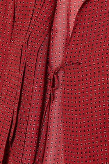 BLOUSE IMPRIMÉE À NŒUDS ZW COLLECTION - Rouge de Zara - Image 9