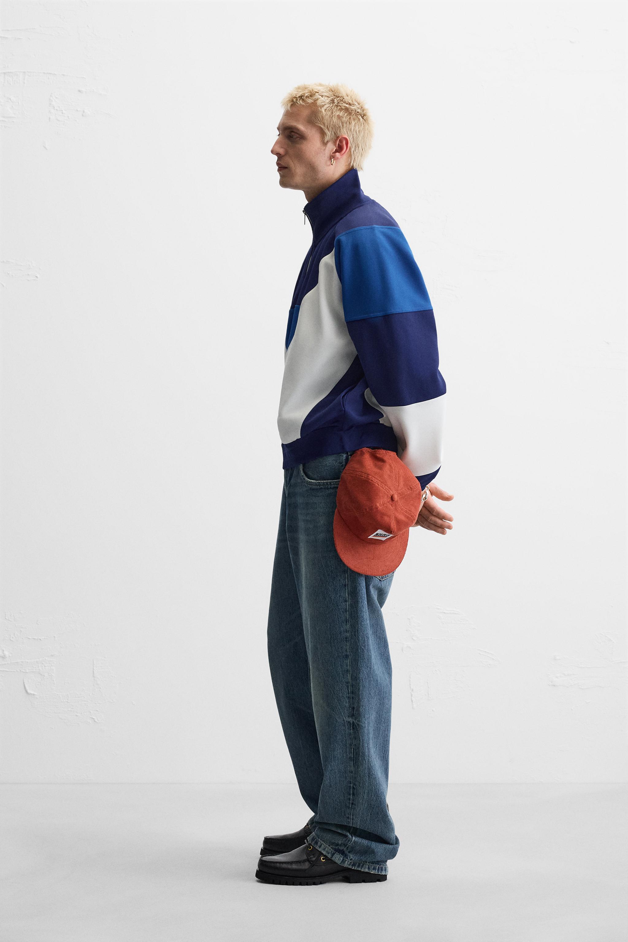RETRO FOOTBALL JACKET - Blue | ZARA South Africa