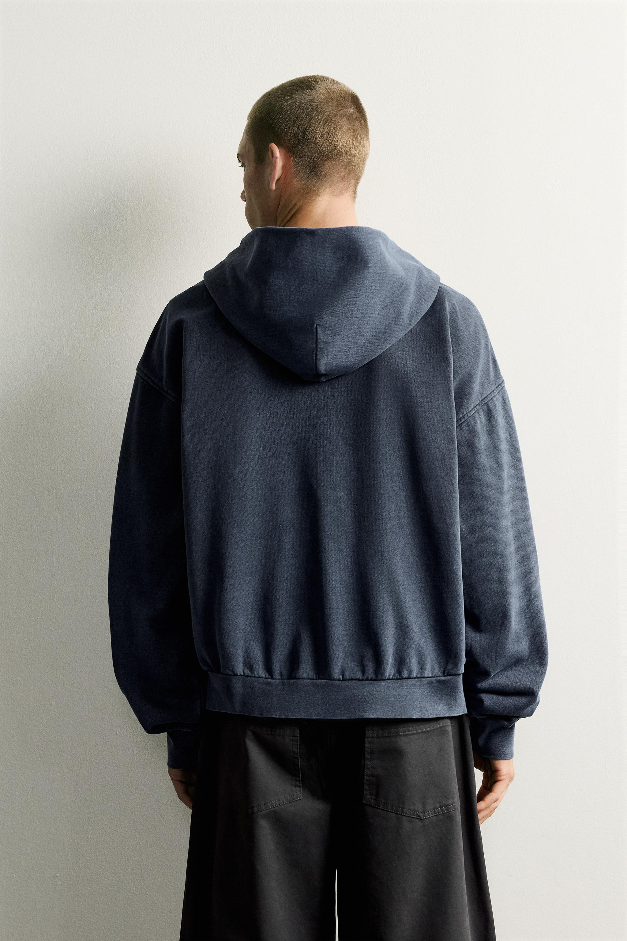 BASIC BOXY-FIT ZIP-UP HOODIE - thumbnail 3