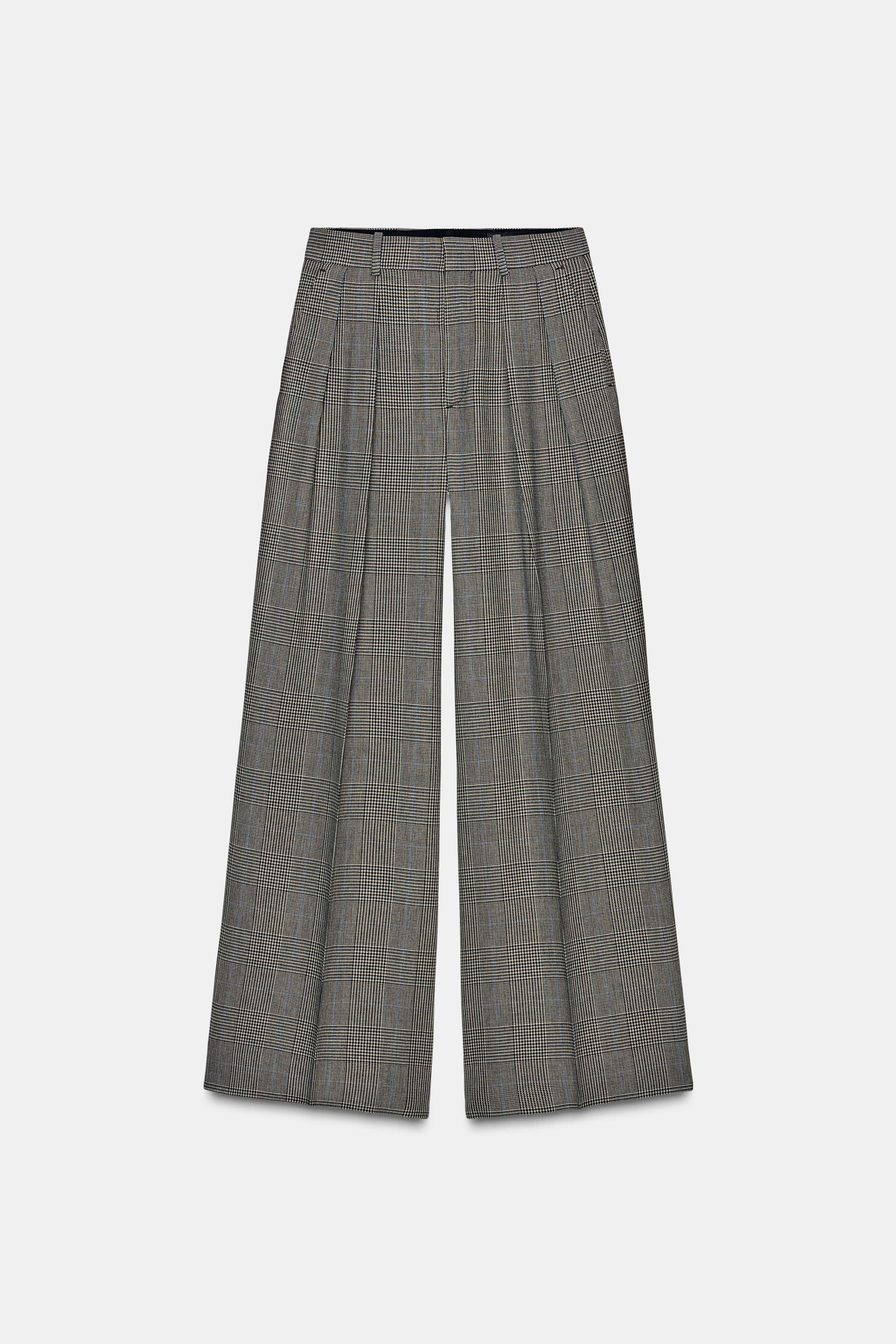 PLAID PLEATED PANTS ZW COLLECTION