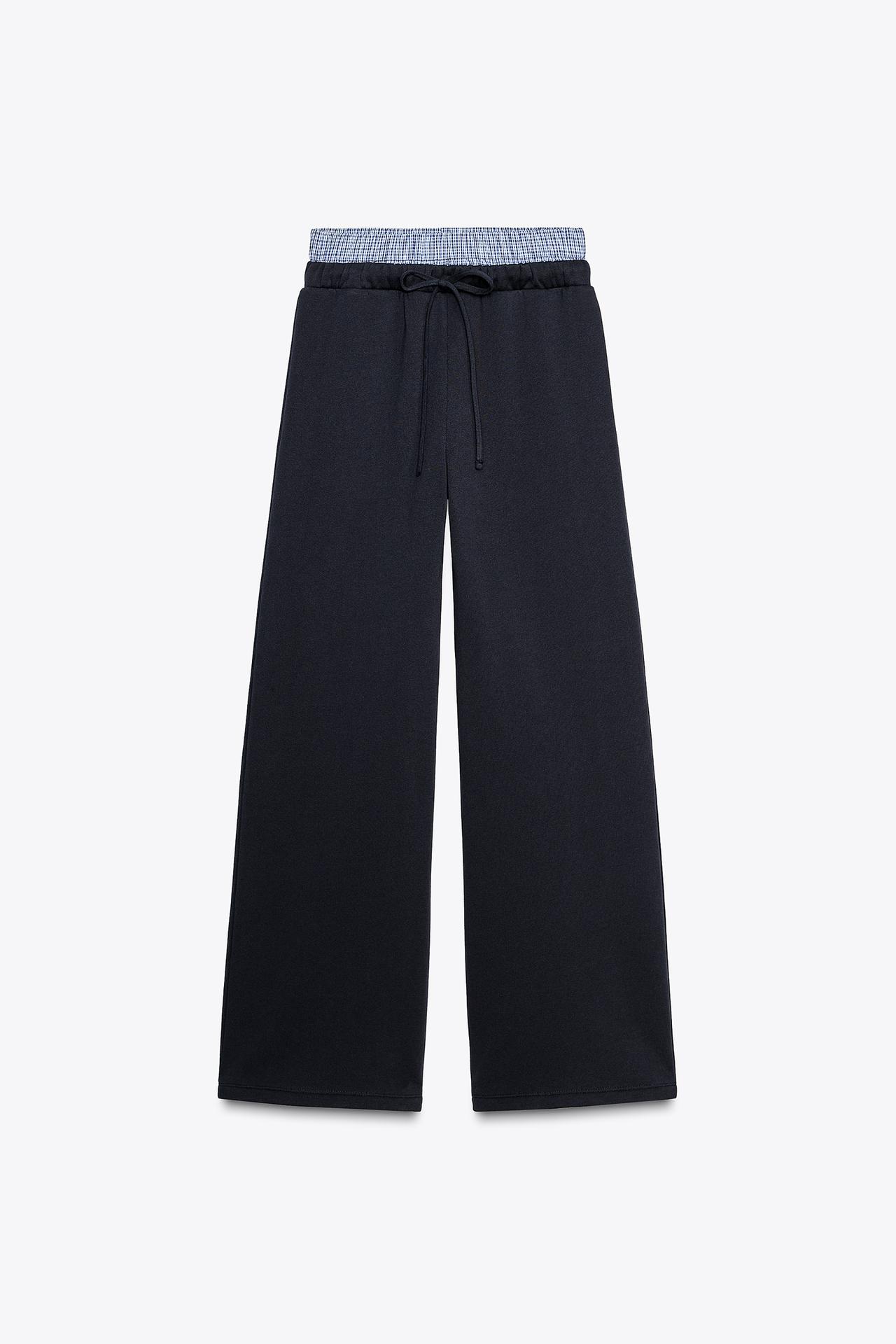 PANTALÓN CINTURA BOXER - Marino de Zara