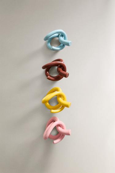 LOT PORTE-SERVIETTES CÉRAMIQUE STRUCTURE (LOT DE 4) X COLLAGERIE - Rose de Zara - Image 4