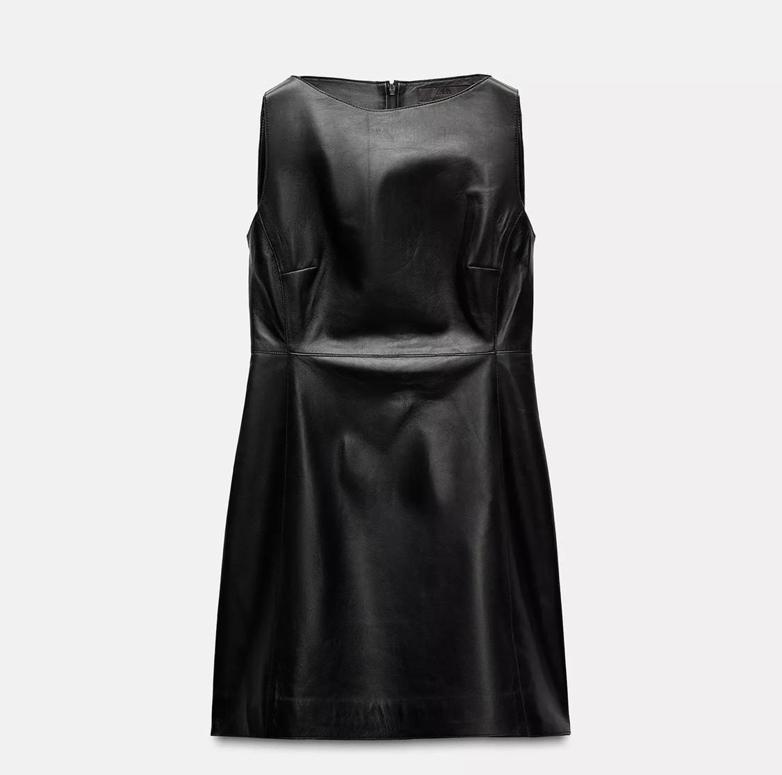 100% LEATHER SHORT DRESS ZW COLLECTION