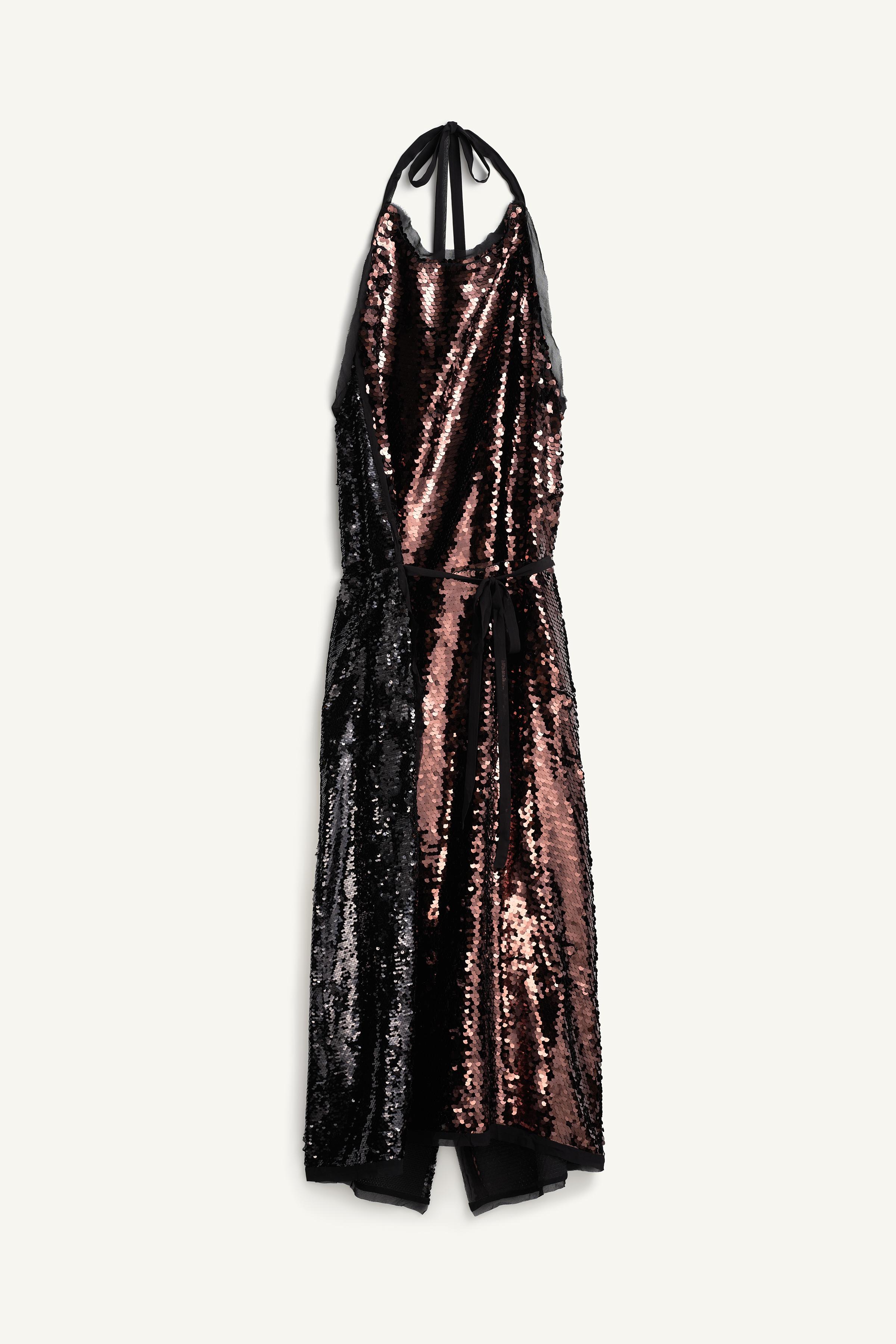 Limited Edition Sequin Halter Dress by Zara