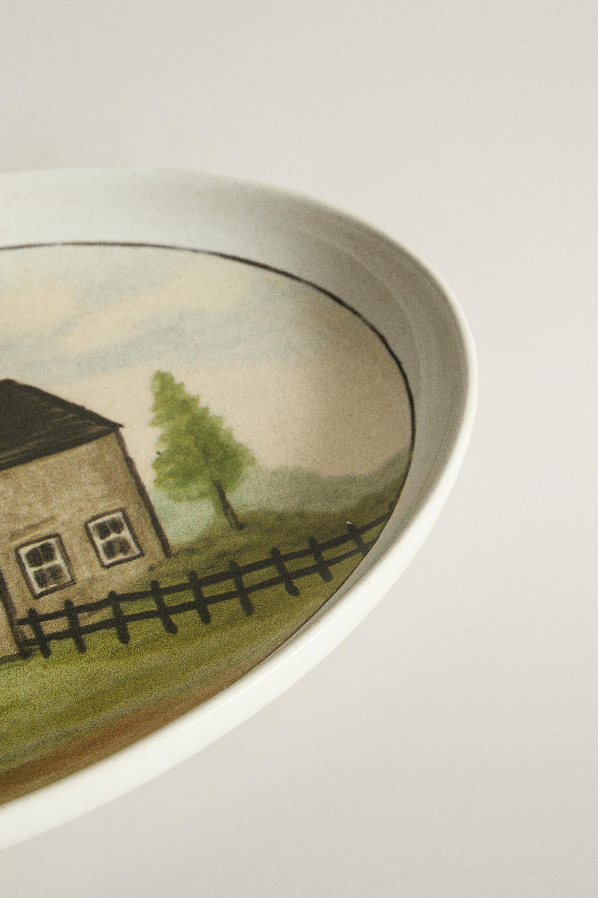 STONEWARE HOUSE SERVING DISH