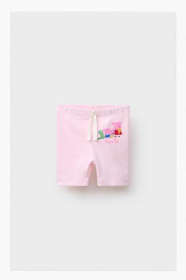PEPPA PIG ™ RIBBED CYCLING LEGGINGS - Pastel pink by Zara