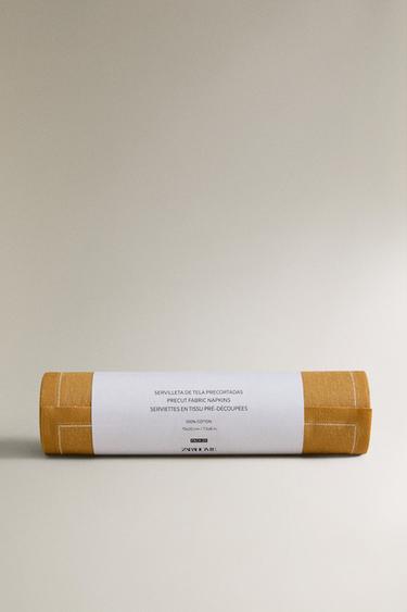PACK OF REUSABLE NAPKINS (PACK OF 20) - Mustard by Zara - Image 3
