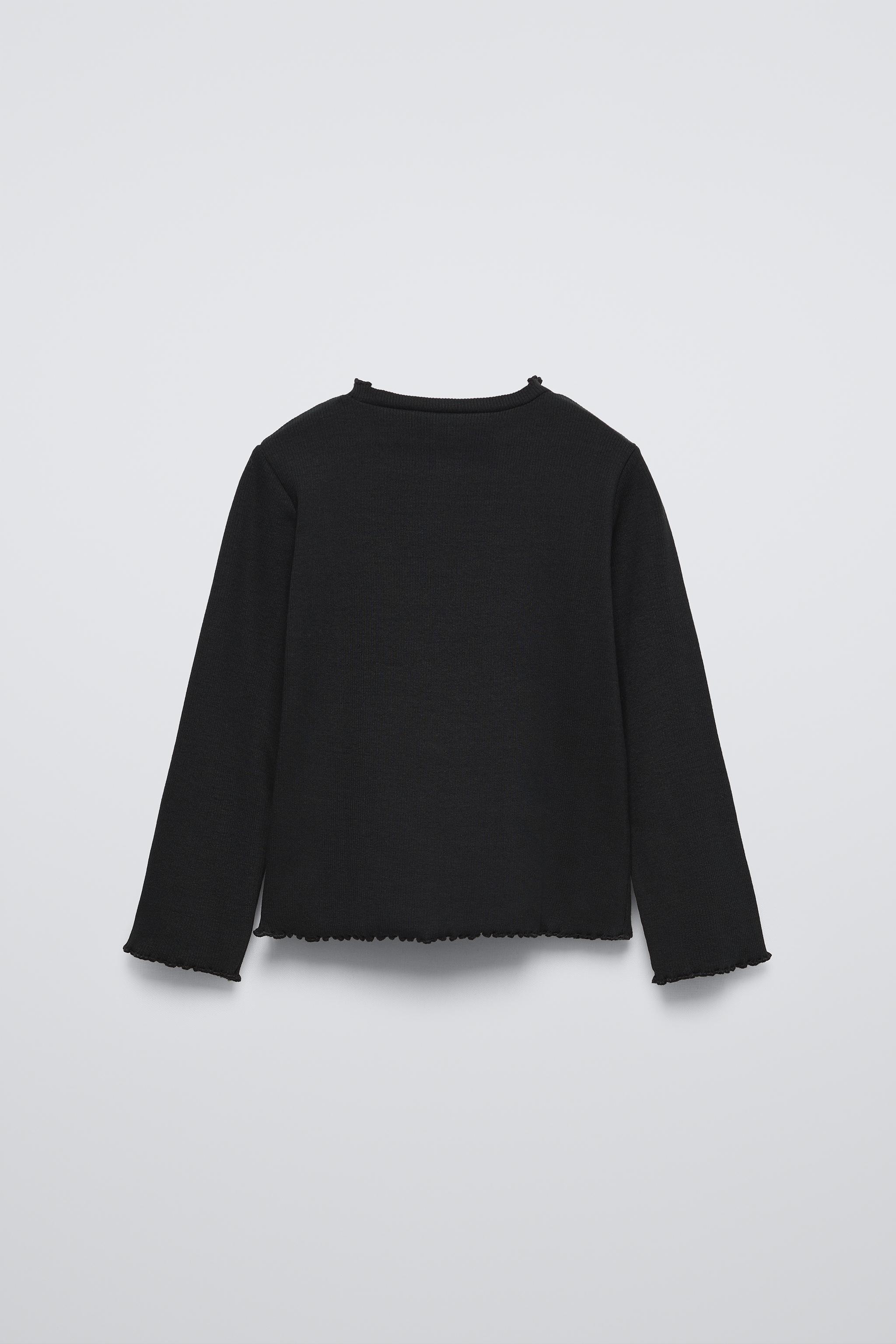 RIBBED HIGH NECK T-SHIRT - Stone | ZARA Australia