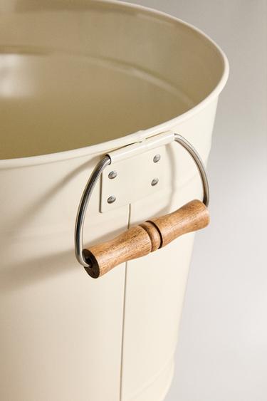 LACQUERED METAL TUB - Cream by Zara - Image 2
