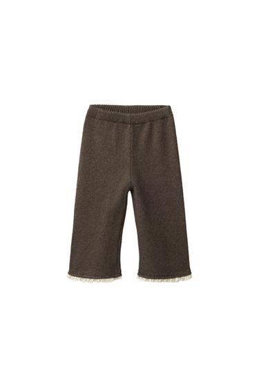 LACE TRIM KNIT CULOTTES