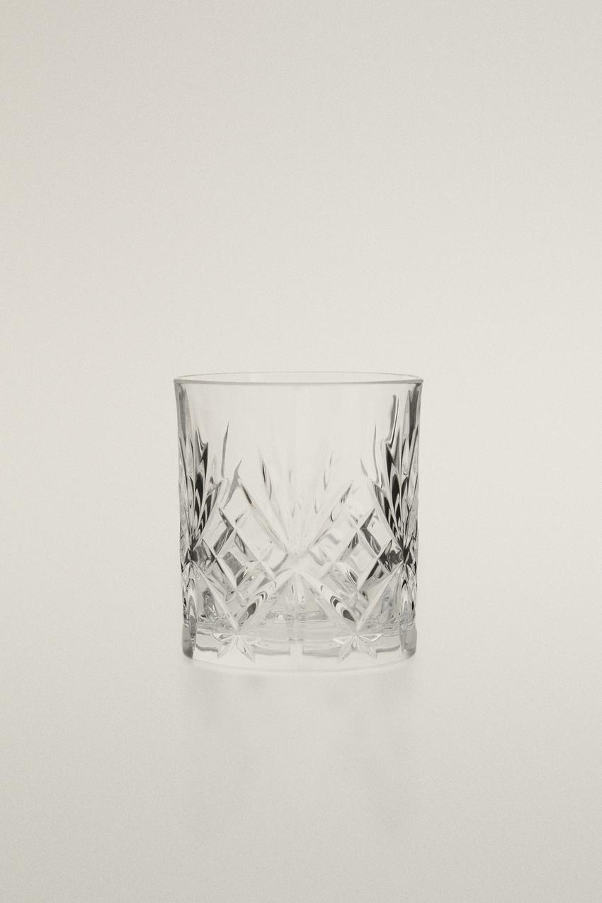 TRINKGLAS KRISTALLGLAS RELIEF - Transparent