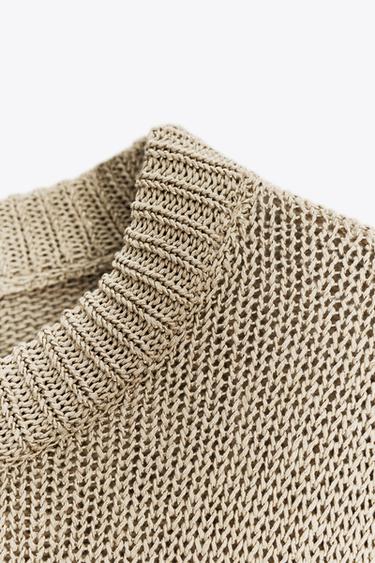 PULL DROIT EN MAILLE - Sable de Zara - Image 5