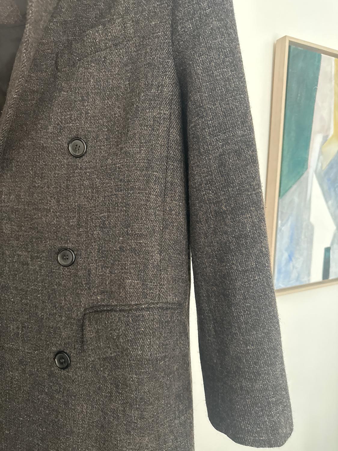 WOOL BLEND COAT WITH VENTS ZW COLLECTION - Image 3