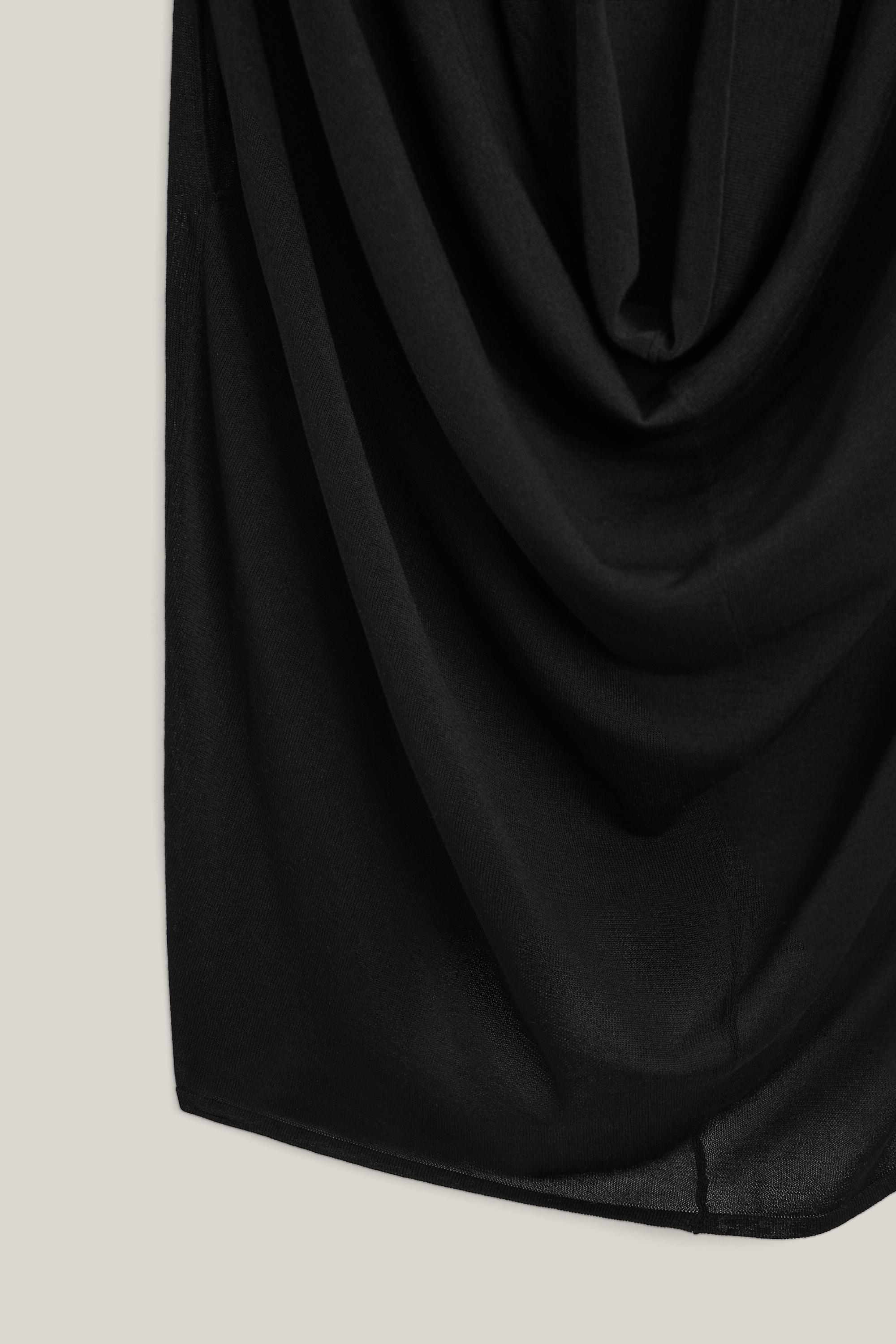 Silk blend top with cowl neckline - LIMITED EDITION