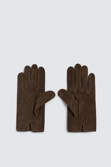 ORIGINS SUEDE LEATHER GLOVES - Brown by Zara - Image 1