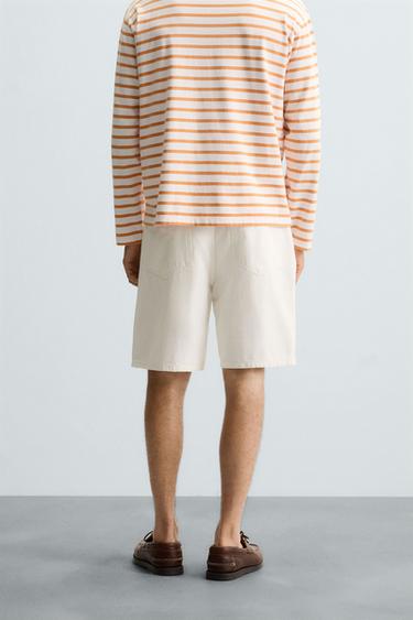 BERMUDA COUPE DÉCONTRACTÉE PLIS - Écru de Zara - Image 2