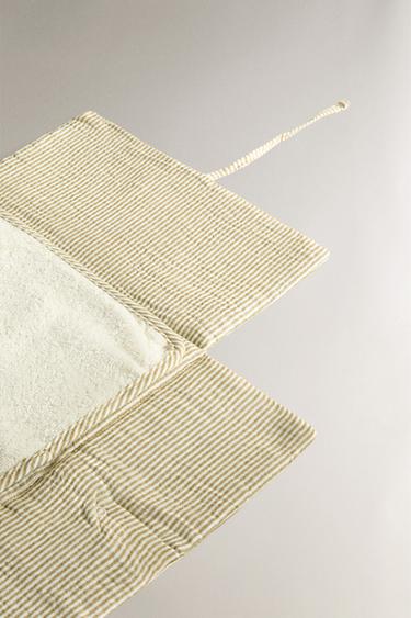 STRIPED MUSLIN BABY CHANGING MAT - Green by Zara - Image 3