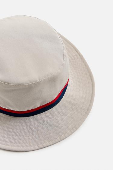 BUCKET HAT WITH RIBBON - Stone by Zara - Image 3