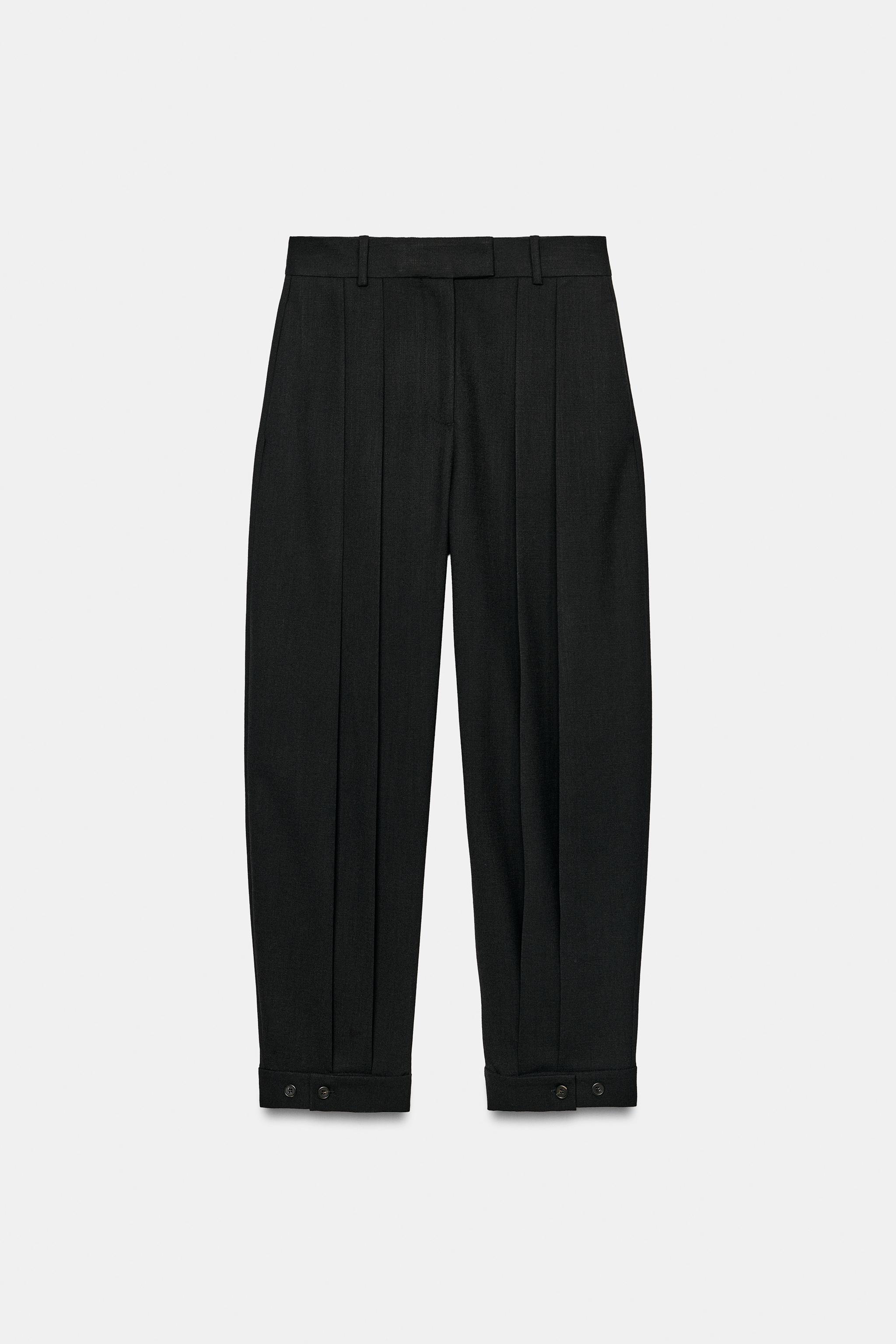 ZW COLLECTION PLEATED TROUSERS WITH TABS