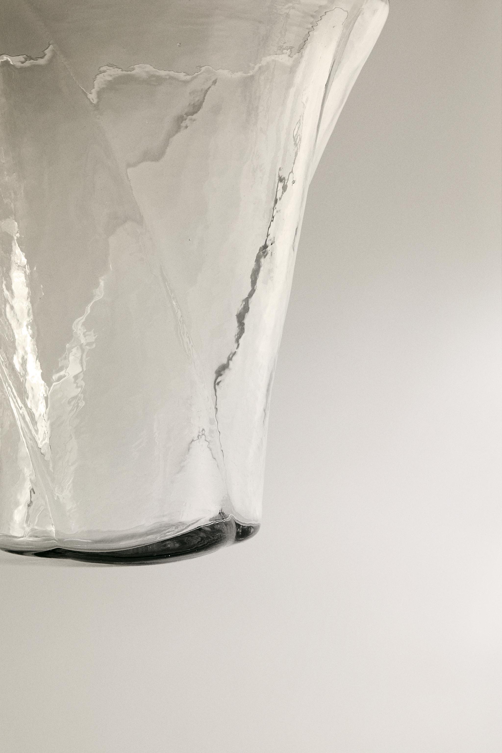 GRAND VASE VERRE RECYCLABLE ONDULÉ